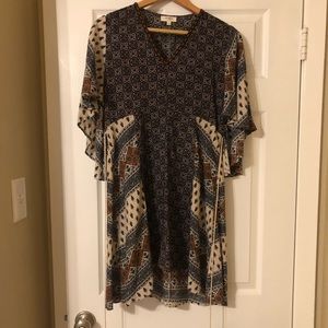 Umgee Small Multi-Print Dress